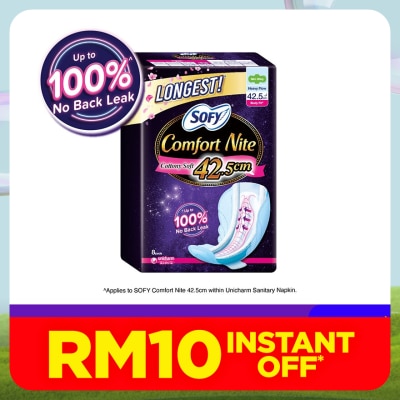 SOFY Comfort Nite Body Fit Slim Wing 42.5cm 8S