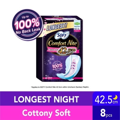 SOFY Comfort Nite Body Fit Slim Wing 42.5cm 8S