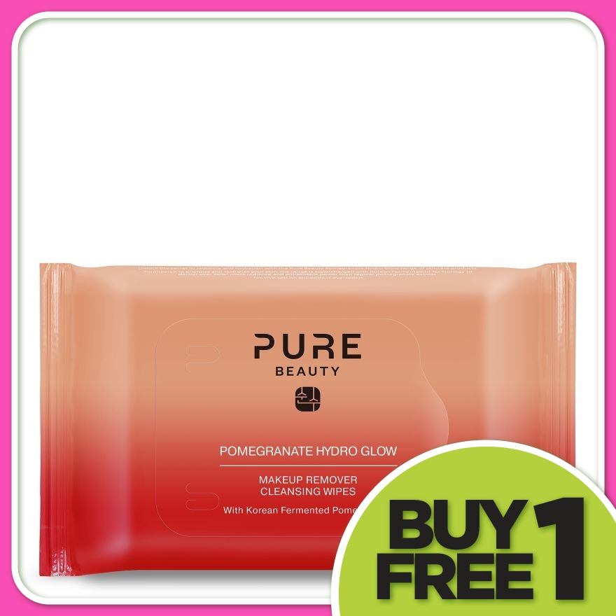 Pomegranate Hydro Glow Makeup Remover Cleansing Wipes 20s