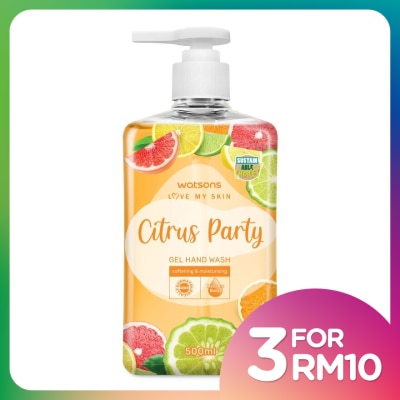 WATSONS Gel Hand Wash Citrus Party 500ml