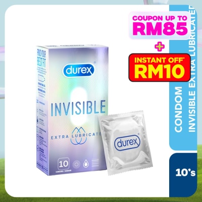 DUREX Condom Invisible Extra Lubricated 10s