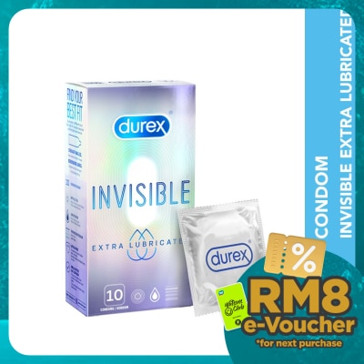 DUREX Condom Invisible Extra Lubricated 10s