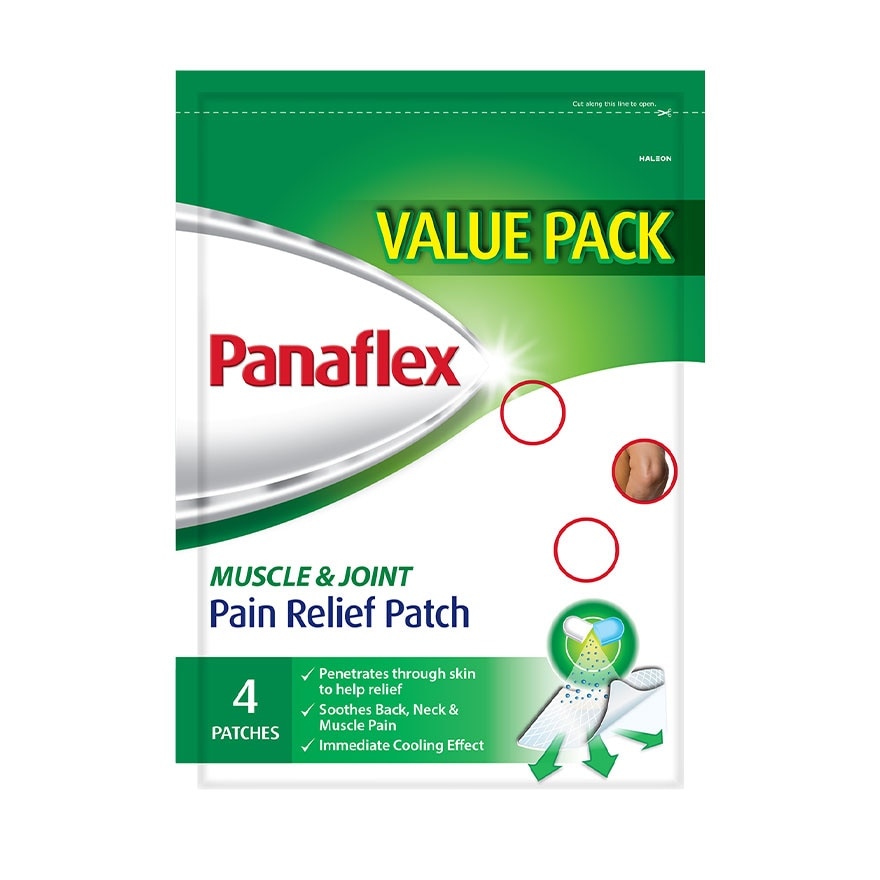 Panaflex Pain Relief Patch-Muscle & Joint Pain 4s