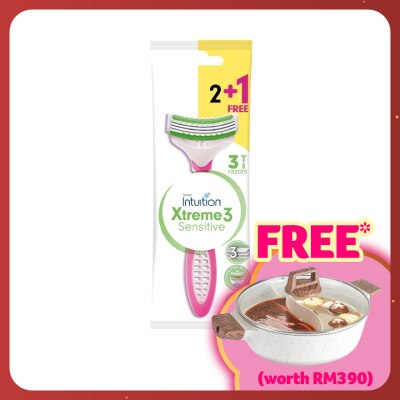 SCHICK Xtreme 3 Disposable Razor 2+1's Free