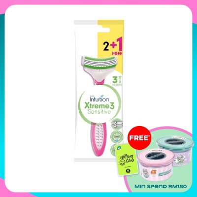 SCHICK Xtreme 3 Disposable Razor 2+1's Free