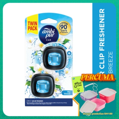 AMBI PUR - Air Freshener Sky Breeze Car Mini Clip 2.2 mlx2
