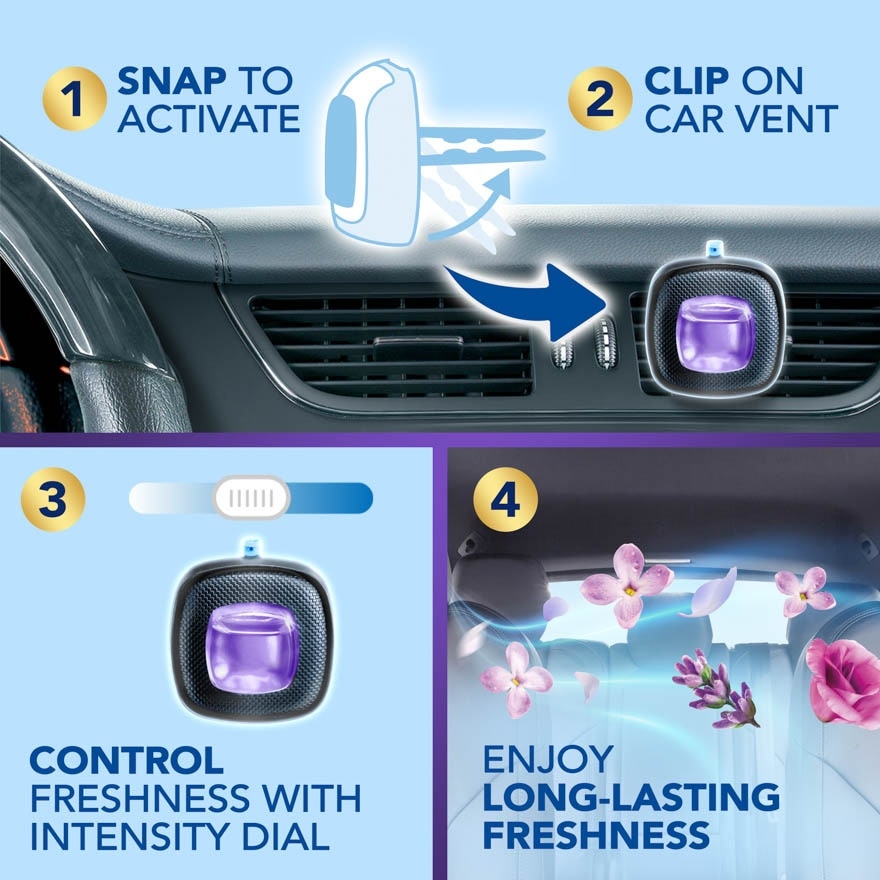 Car Mini Clip Lavender 2mlx2