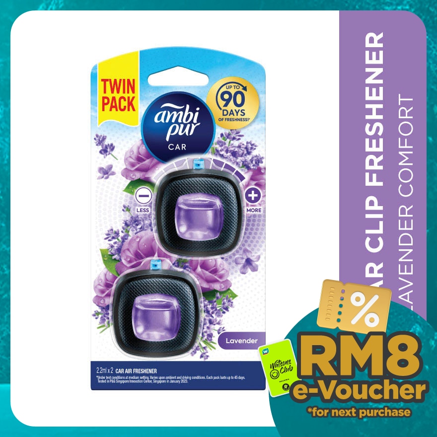 Car Mini Clip Lavender 2mlx2