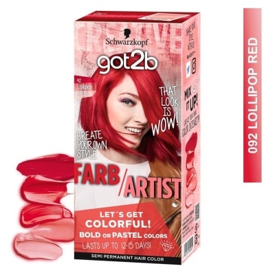 SCHWARZKOPF GOT2B FARB/ARTIST 092 Lollipop Red Color 1S