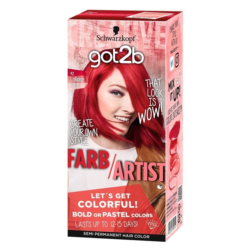 GOT2B FARB/ARTIST 092 Lollipop Red Color 1S