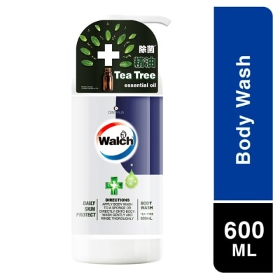 WALCH Anti-Bacterial Essential Oil Body Wash Tea Tree 600ml