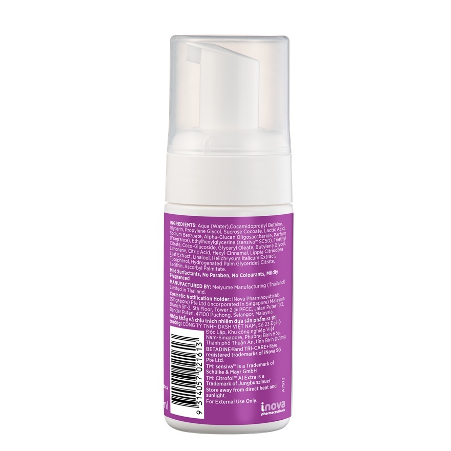 Feminine Wash Foam - Lemon Verbena Daily Use 100ml