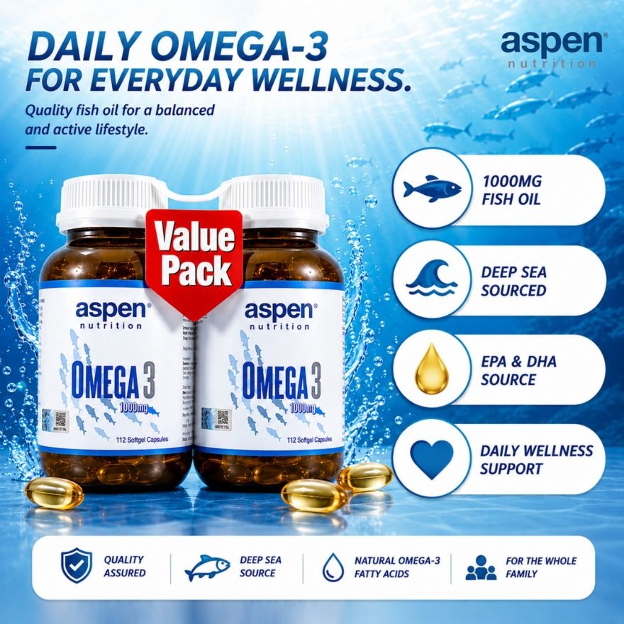 Omega 3 Fish Oil 1000mg 2 x 112's