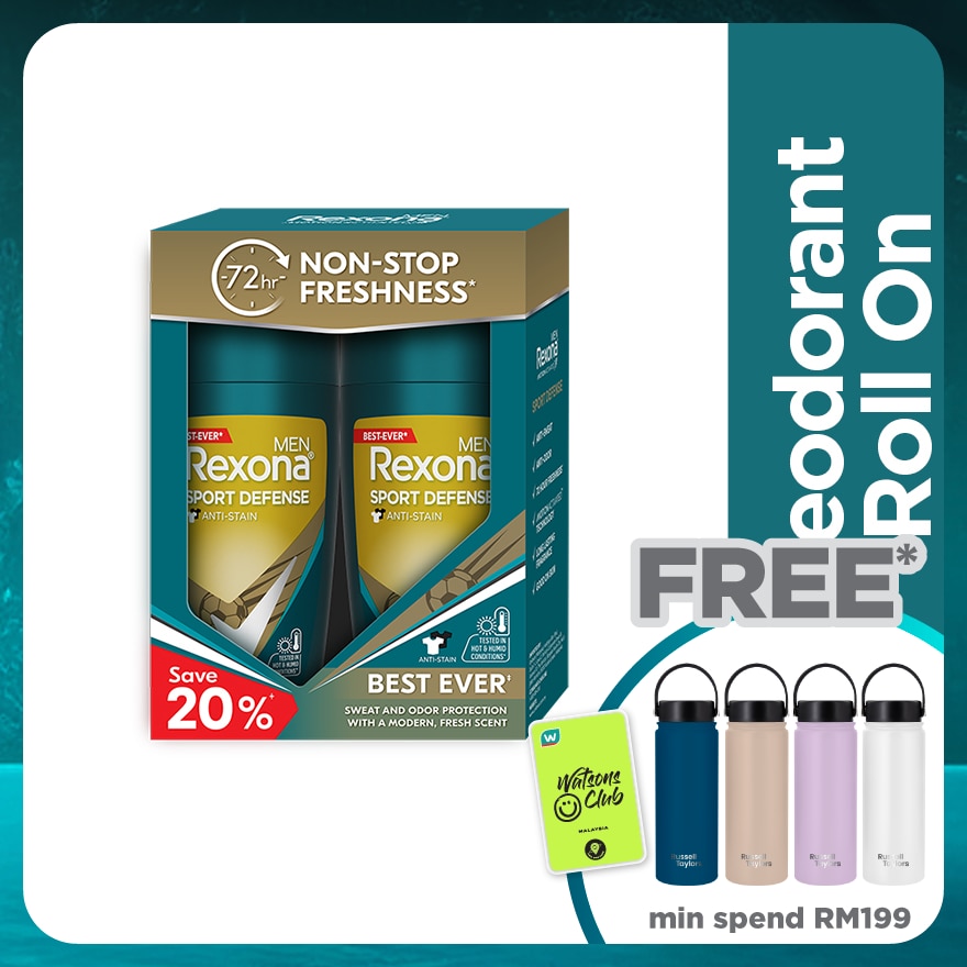 Men Sport Defense Roll On 2x45ml