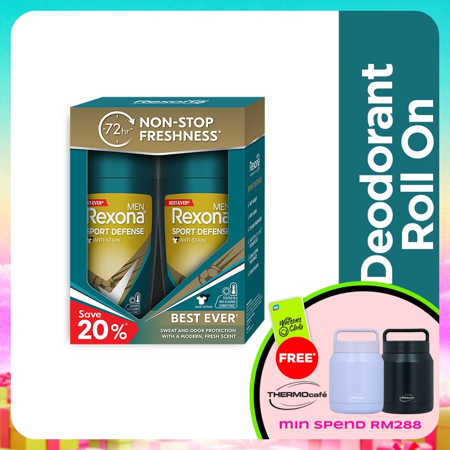 Men Sport Defense Roll On 2x45ml