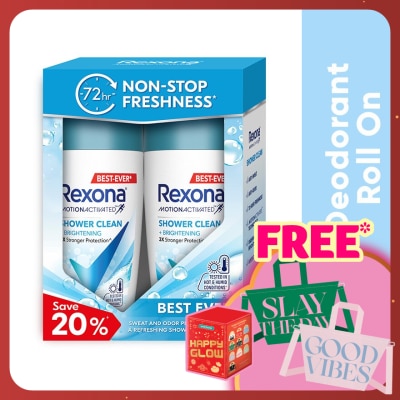 REXONA Shower Clean Roll On 2x45ml
