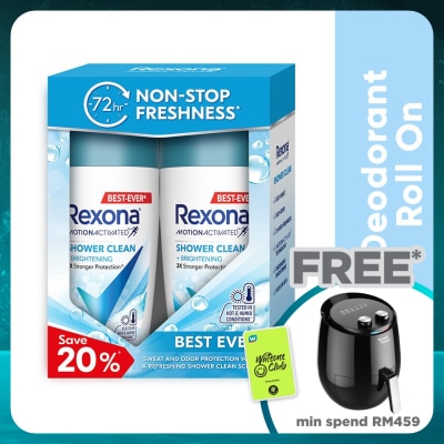 REXONA Shower Clean Roll On 2x45ml