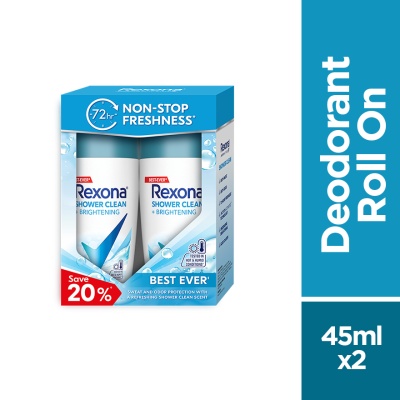 REXONA Shower Clean Roll On 2x45ml image