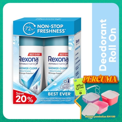 REXONA - Shower Clean Roll On 2x45ml