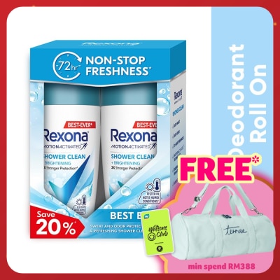 REXONA Shower Clean Roll On 2x45ml