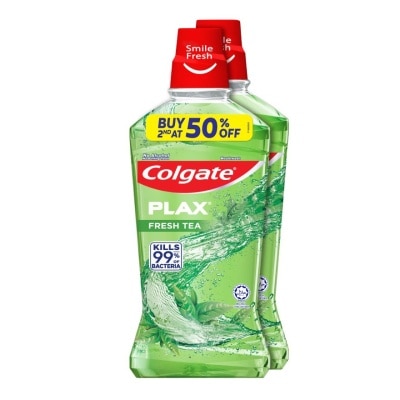 COLGATE Plax Fresh Tea Mouthwash 2x750ml Valuepack