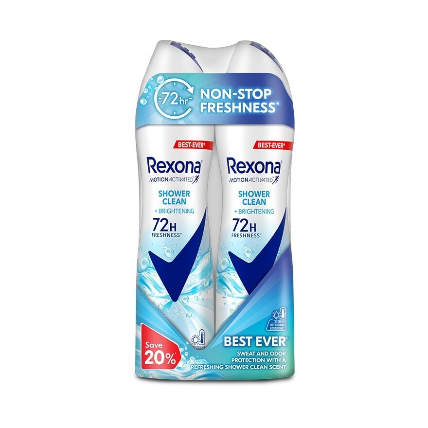 REXONA, Shower Clean Spray 2x135ml | Watsons Malaysia