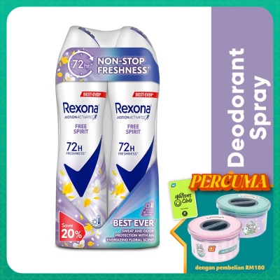 REXONA Rex Free Spirit Spray  2x135ml