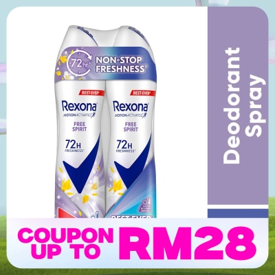 REXONA Rex Free Spirit Spray  2x135ml