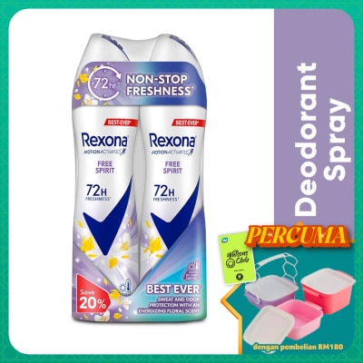 REXONA - Rex Free Spirit Spray  2x135ml