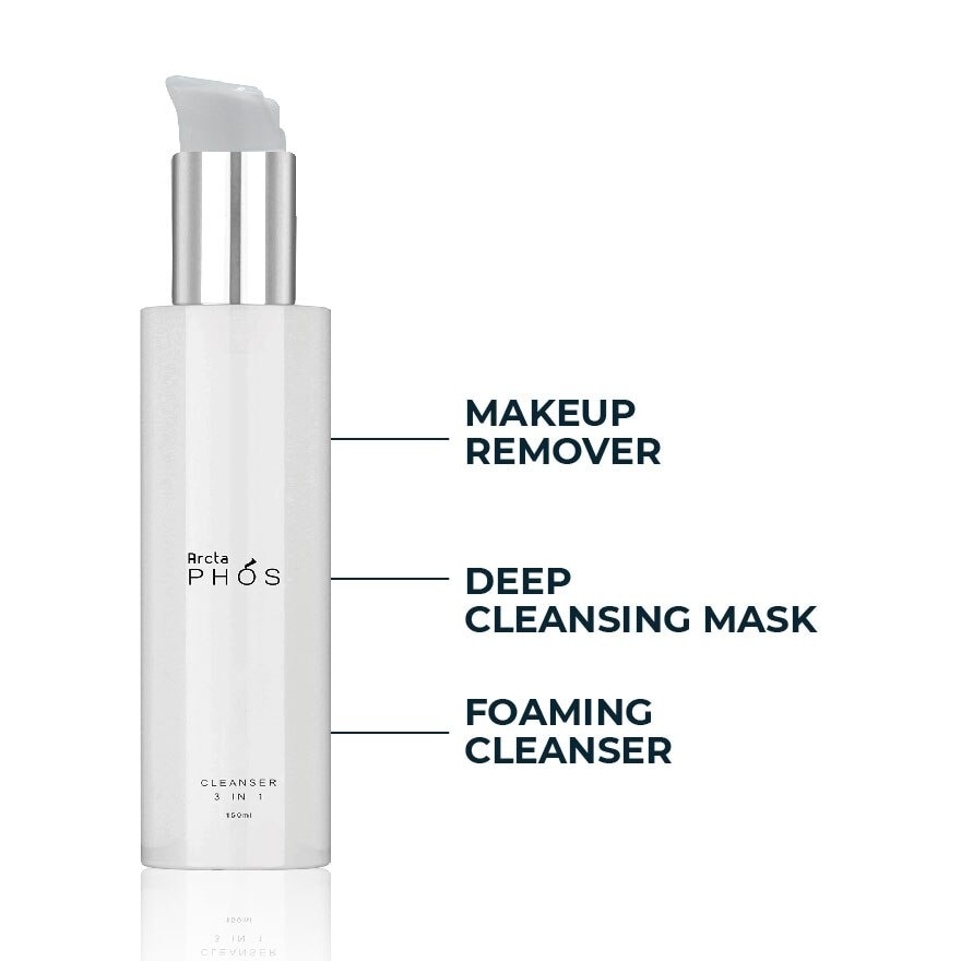 Cleanser 3 in 1 150ml ( Foaming Cleanser , Make Up Remover , Deep Cleansing Mask )