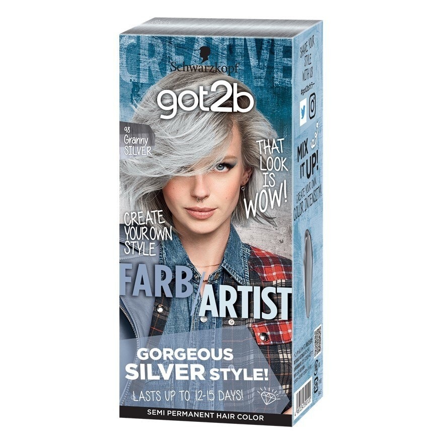 GOT2B FARB/ARTIST 098 Granny Silver Color 1S