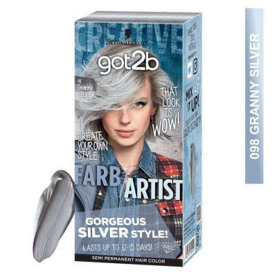 SCHWARZKOPF GOT2B FARB/ARTIST 098 Granny Silver Color 1S