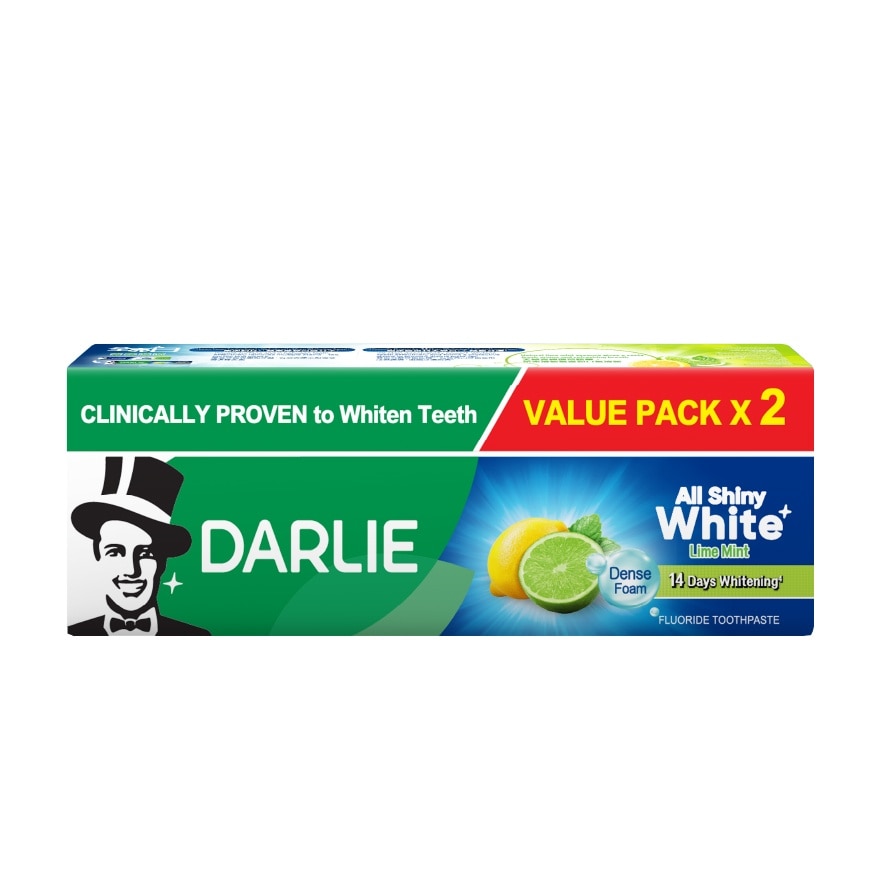 Toothpaste All Shiny White Lime Mint 2X140g