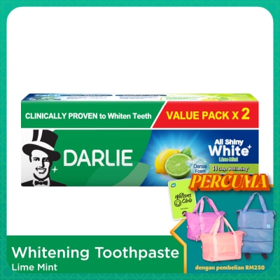 DARLIE Toothpaste All Shiny White Lime Mint 2X140g