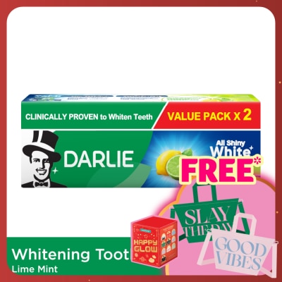 DARLIE Toothpaste All Shiny White Lime Mint 2X140g