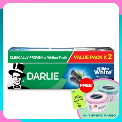 DARLIE All Shiny White Charcoal Clean Toothpaste 2 x 140g