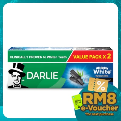 DARLIE All Shiny White Charcoal Clean Toothpaste 2 x 140g