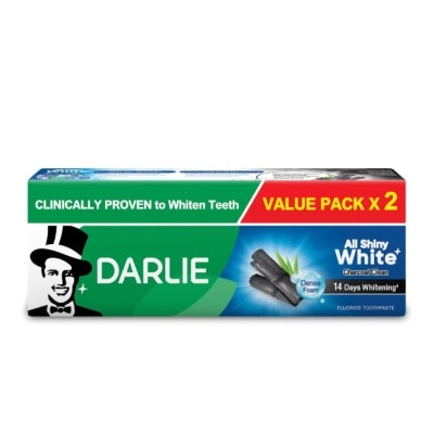 DARLIE All Shiny White Charcoal Clean Toothpaste 2 x 140g