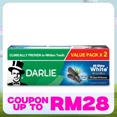 DARLIE All Shiny White Charcoal Clean Toothpaste 2 x 140g