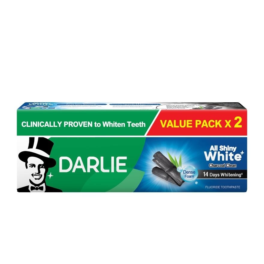 All Shiny White Charcoal Clean Toothpaste 2 x 140g