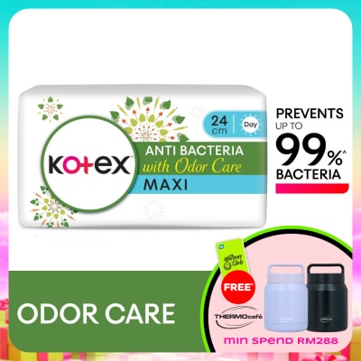 KOTEX - Anti-Bacteria Maxi Day Wing Pad 24cm (16s) - Sanitary Pad With Odor Care