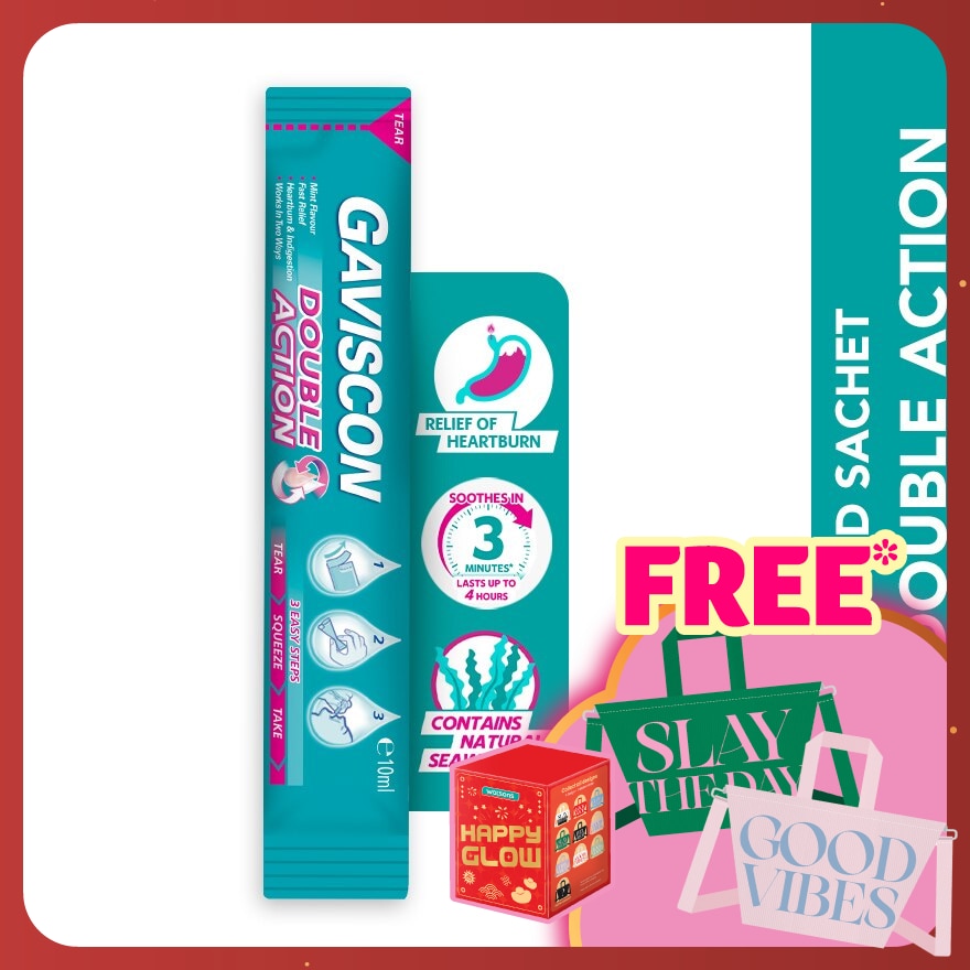Heartburn & Indigestion Relief Double Action Sachet 10ml