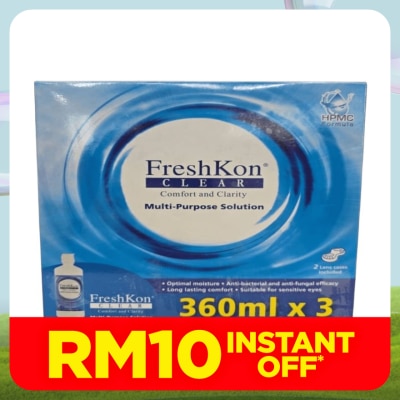 FRESHKON Clear Multi Purpose Solution 3 x 360ml