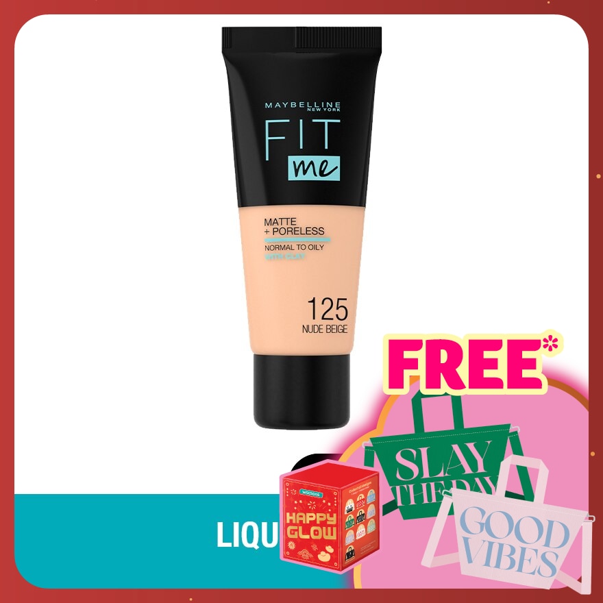Fit Me Matte Foundation 18ML TUBE 125 NUDE BEIGE
