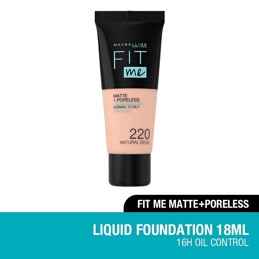 Fit Me Matte Foundation 18ML TUBE 220 NATURAL BEIG
