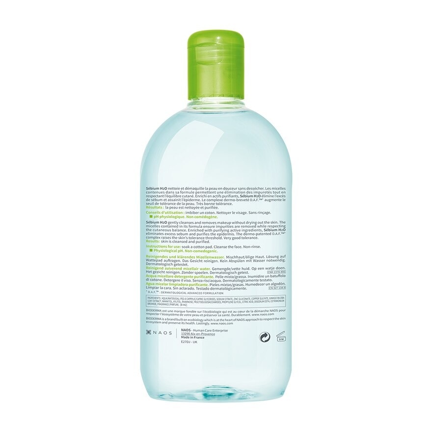 Sebium H2O (Oily Skin) 500ml