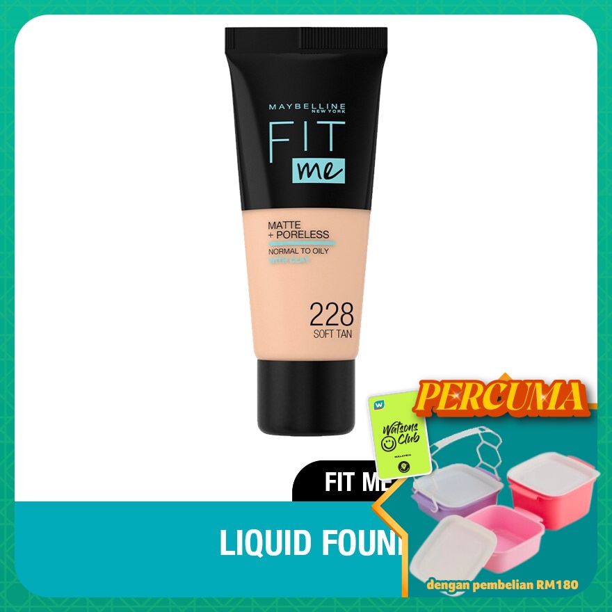 Fit Me Matte Foundation 18ML TUBE 228 SOFT TAN