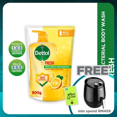 DETTOL Body Wash Refill Fresh Yuzu Citrus 800ml