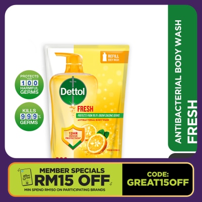 DETTOL Body Wash Refill Fresh Yuzu Citrus 800ml