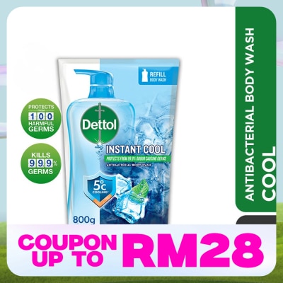 DETTOL Body Wash Refill Instant Cool Mint & Sea Minerals 800ml